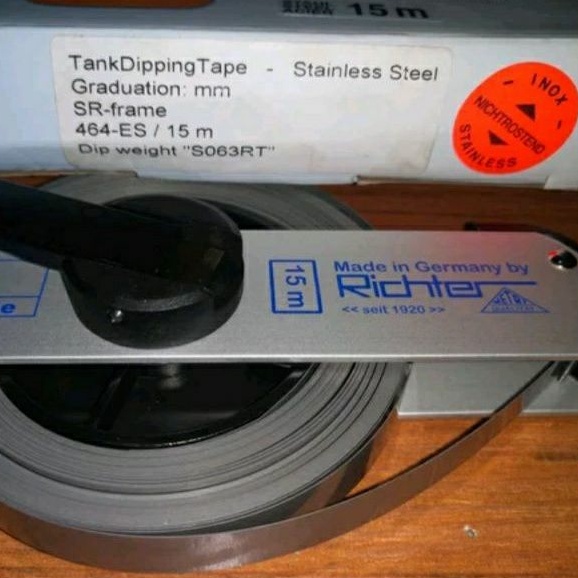 Jual Richter 15 Meter Sounding Tape Meteran Minyak Stainless Steel ...