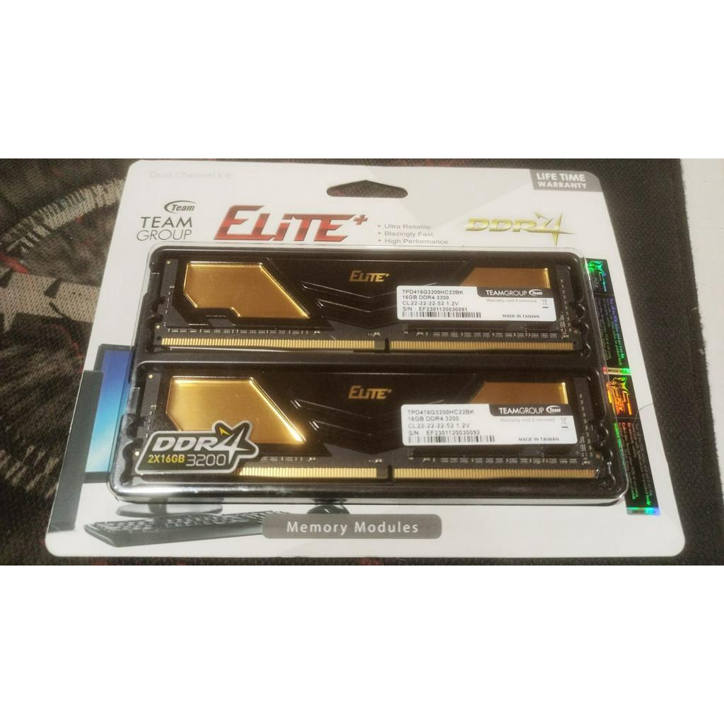 Jual Teamgroup Memory Elite Plus DDR4 32GB (2x16GB) 3200Mhz - Black ...