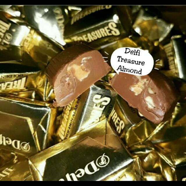 Jual 1 Kg Coklat Delfi Treasure Almond Gold 1kg Coklat Isi Kacang