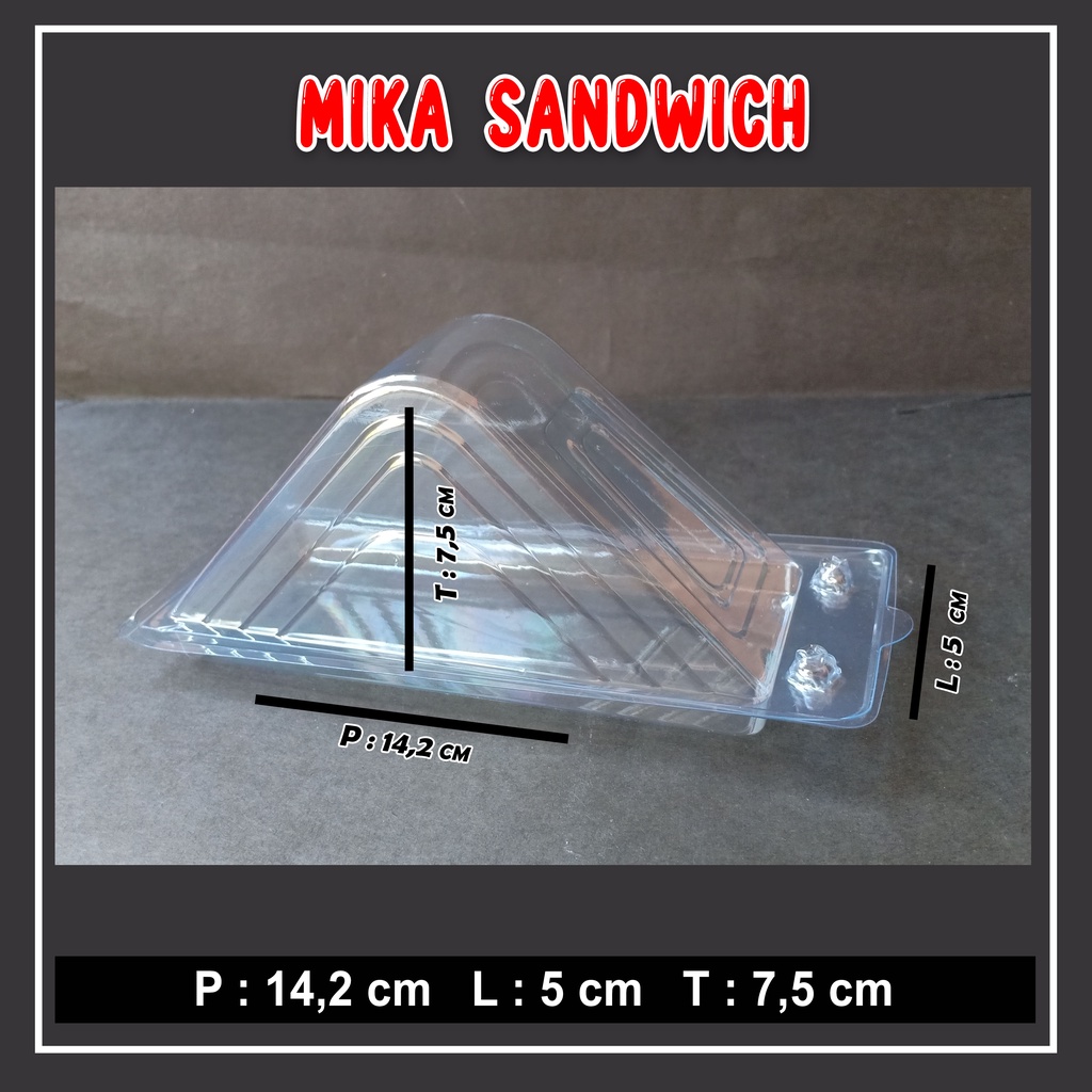 Jual (isi 50) Mika sandwich Tempat Roti Tray Sandwich Mika roti ...
