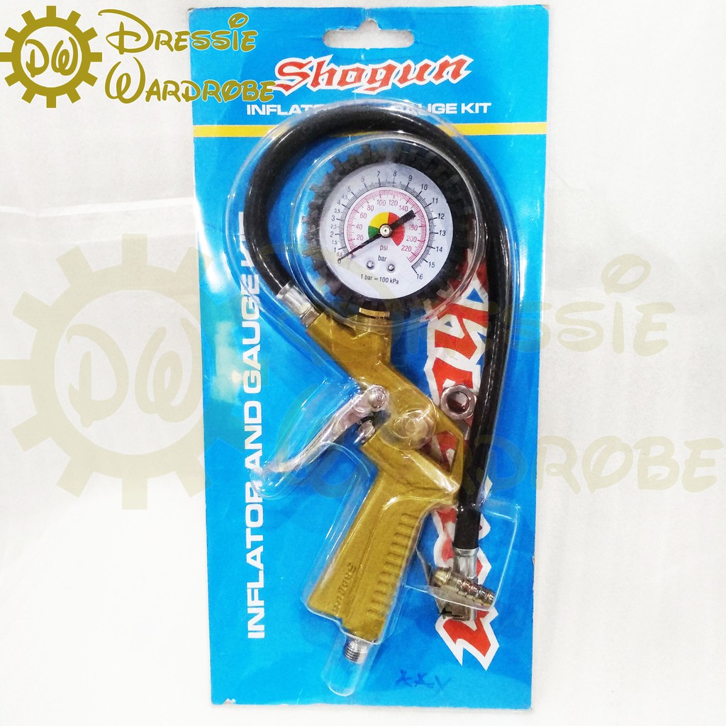 Jual Alat Inflator Gauge Kit Isi Angin Lengkap Meteran 3 in 1 Shogun ...