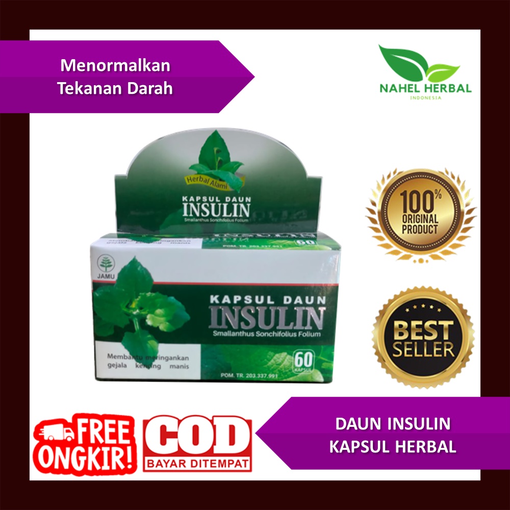 Jual Kapsul Daun Insulin Obat Diabetes Kering - Penurun Tekanan Darah ...