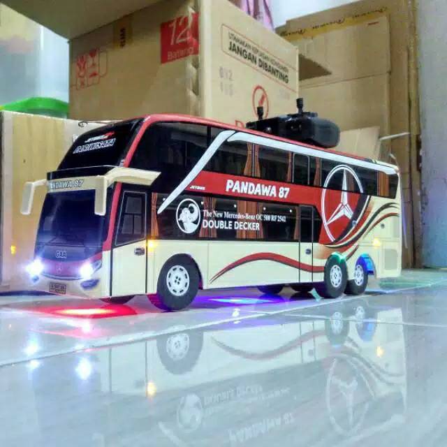 Jual Miniatur Bus RC & NON RC PANDAWA 87 DOUBLE DECKER Skala 1:35 ...