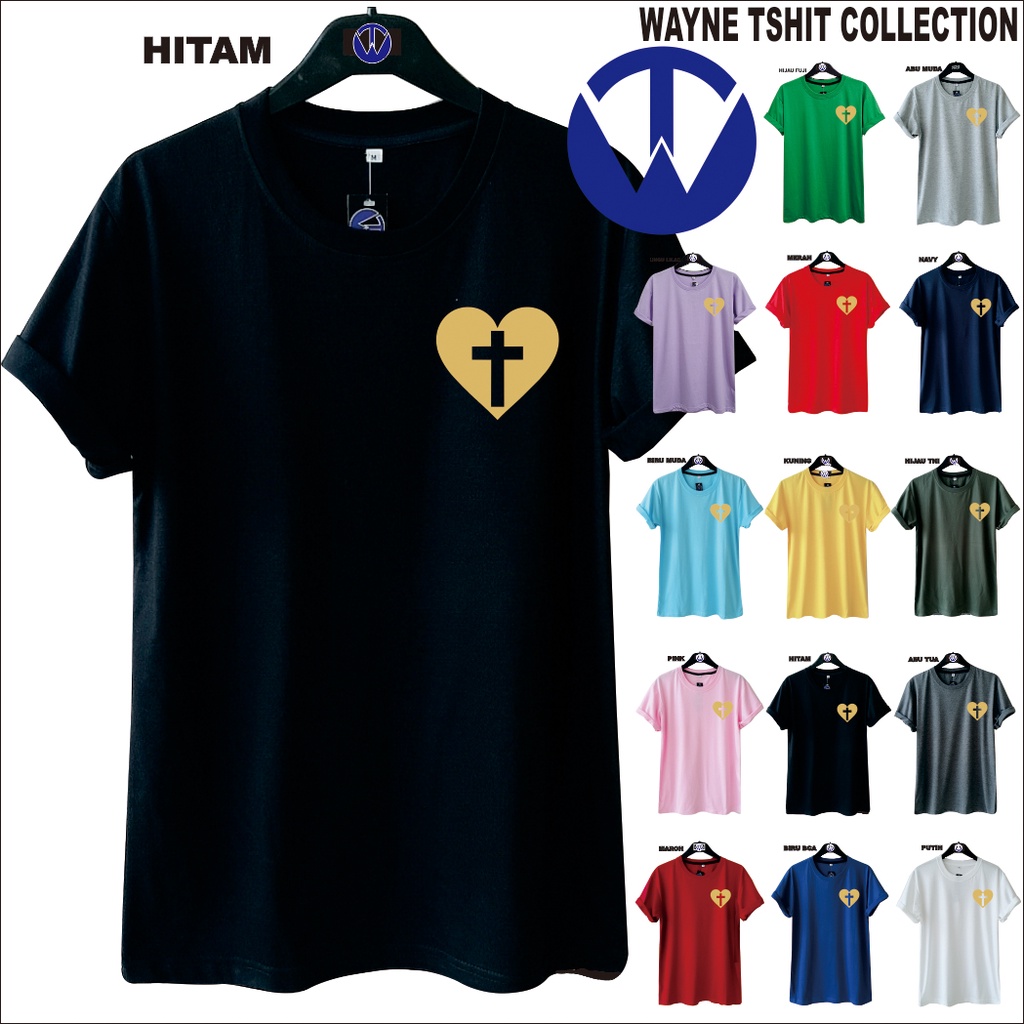 Jual MS KAOS ROHANI GOLD LOGO HATI A / UNISEX TSHIRT / KAOS PRIA WANITA ...