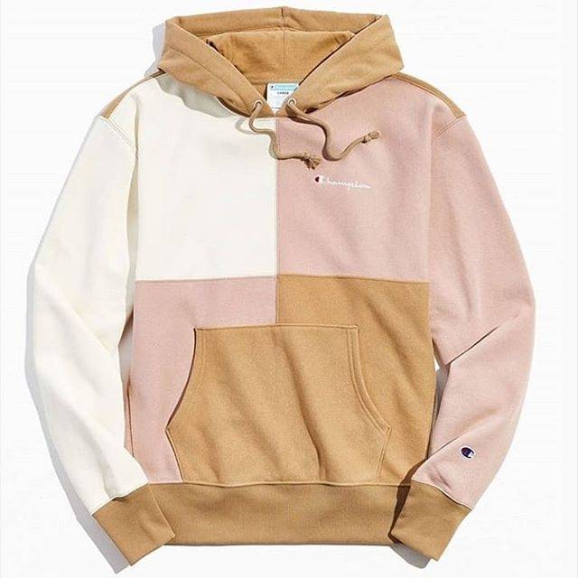 Champion uo exclusive shop colorblock hoodie sweatshirt