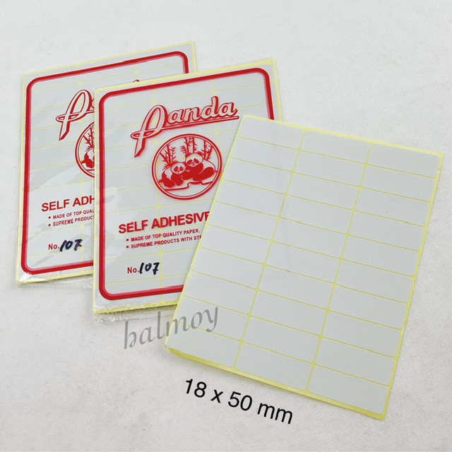 Jual STICKER LABEL / NAMA NO. 107 18 X 50 MM ( 7 LEMBAR ) | Shopee ...