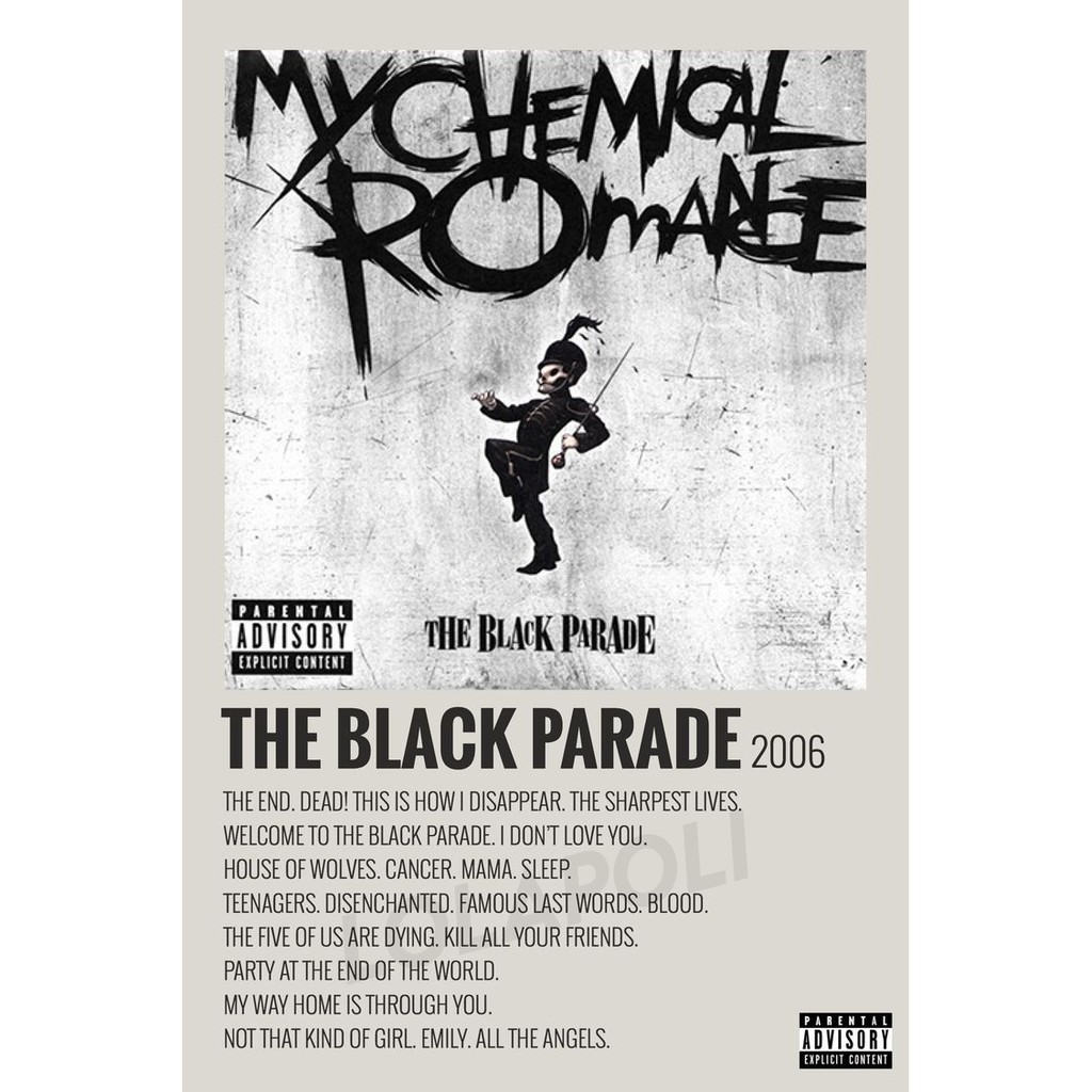 Jual Poster Cover Album The Black Parade - My Chemical Romance | Shopee ...