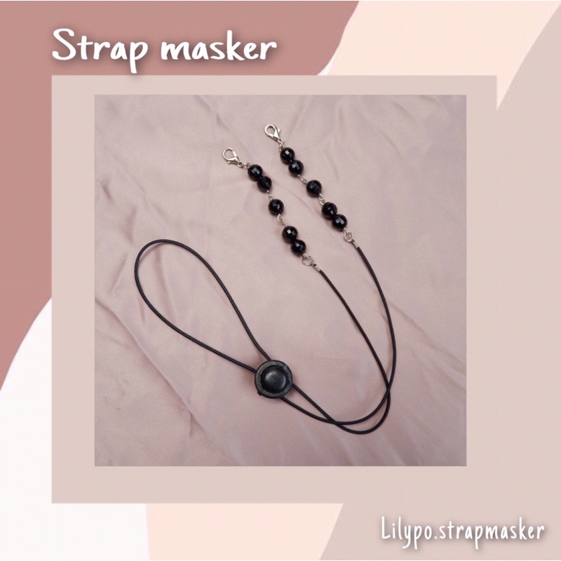 Jual strap masker/ strap masker 2 in 1/ kalung masker/ MINI BLACK NEW ...