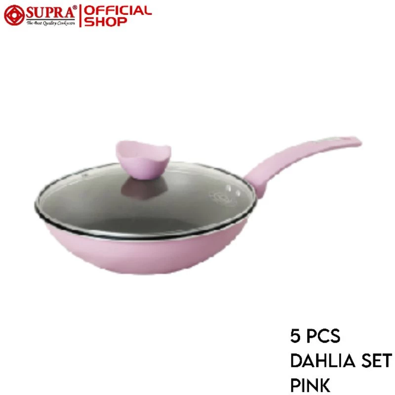 SUPRA Panci Set Anti Lengket Dahlia 5 Pc - Pink - foto 1