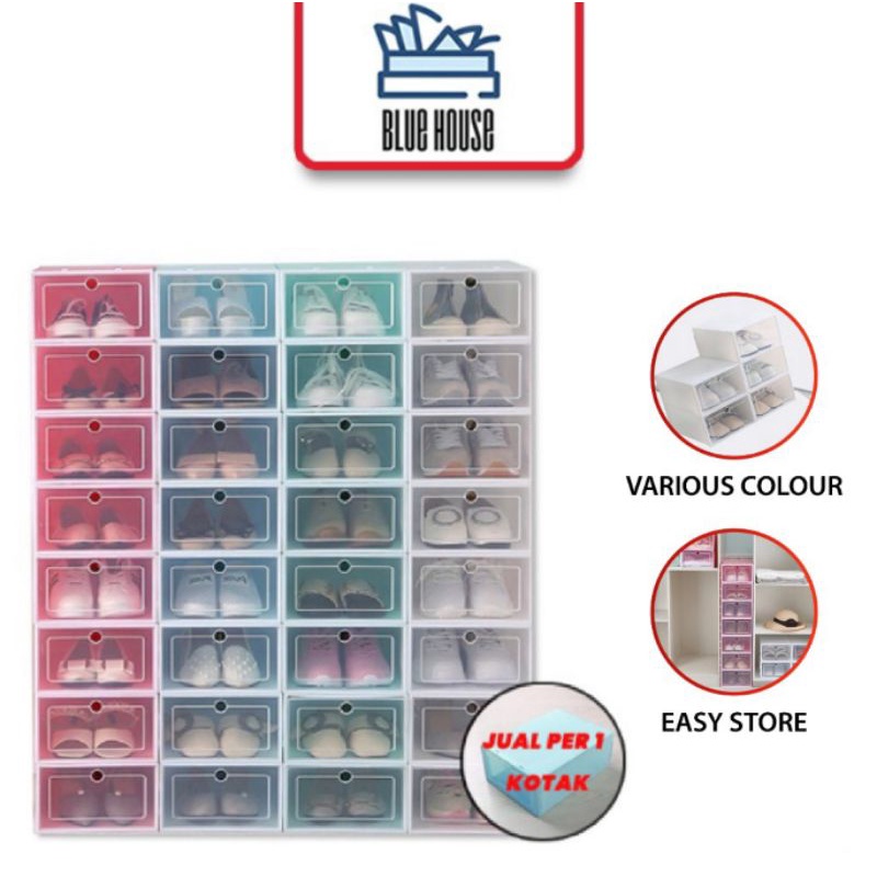 Jual Tempat Kotak Sepatu Sandal Storage Box Organizer Multifungsi ...