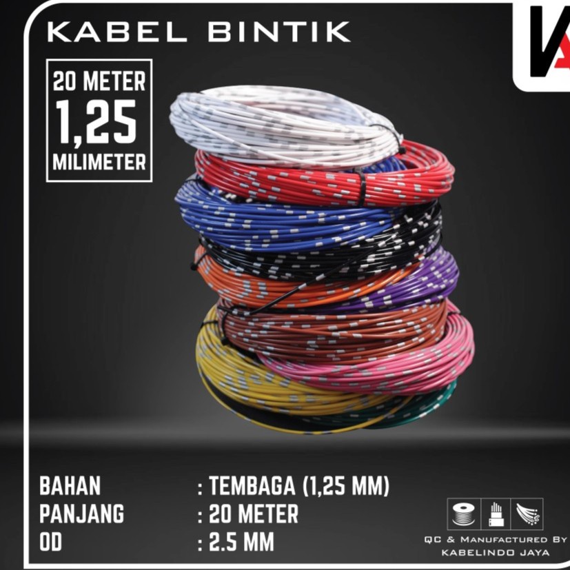Jual kabel otomotif kabel bintik kabel automotive kabel tembaga 1.25mm