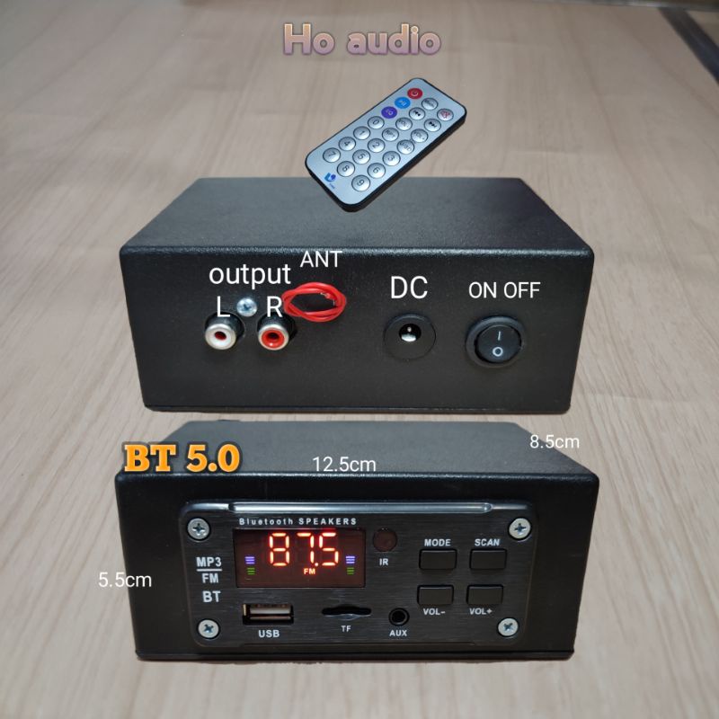 Jual mp3 player bluetooth 5.0 USB FM mini box rakitan dc 12 volt ...