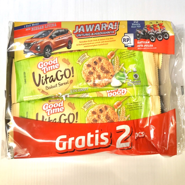Jual Good Time VitaGo Coconut 1 Pak Box 12 Pcs Goodtime Vita Go