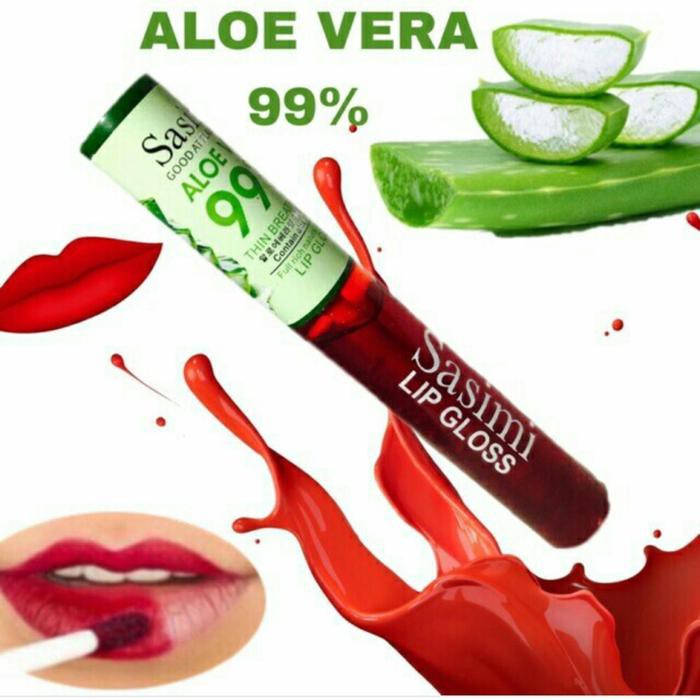 Jual (3 pcs)Liptint Sasimi / Miss Girl lips color aloe vera 99 lip