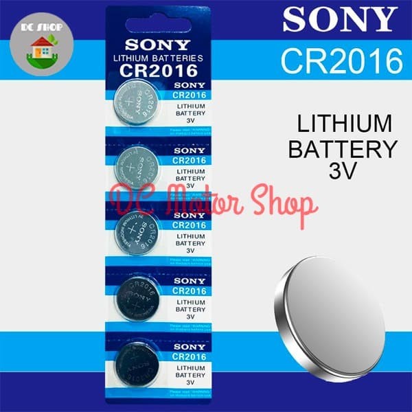 Jual Baterai Lithium Sony Battery CR2016 / CR 2016 3V ORIGINAL | Shopee ...