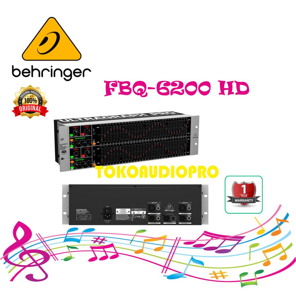 Jual Behringer FBQ6200HD Stereo Graphic Equalizer with Feedback