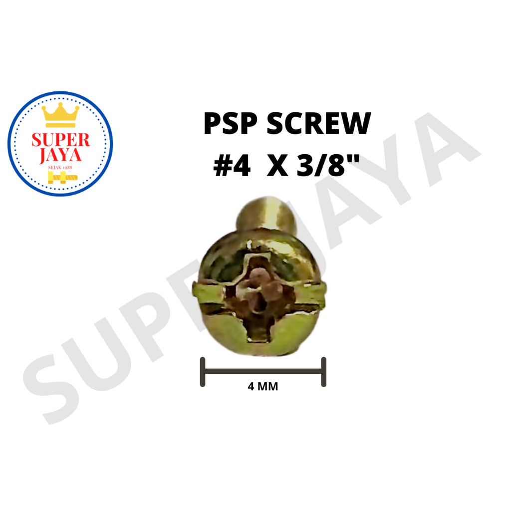 Jual Sekrup elektronik sekrup PSP sekrup kuning #4 X 3/8 - 10 PCS ...