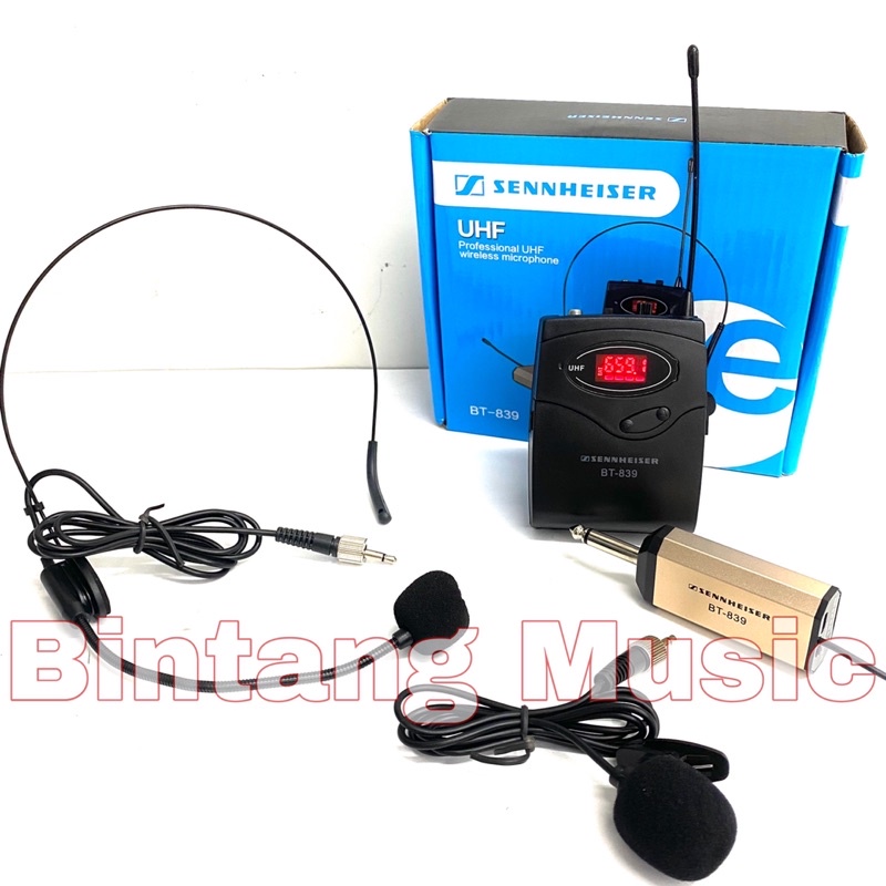 Mic Wireless Sennheiser BT 839 Headset Jepit mic sennheiser Bt 839