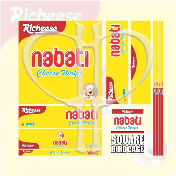 Jual Stiker Sangkar Kotak Persegi Richeese Nabati | Shopee Indonesia