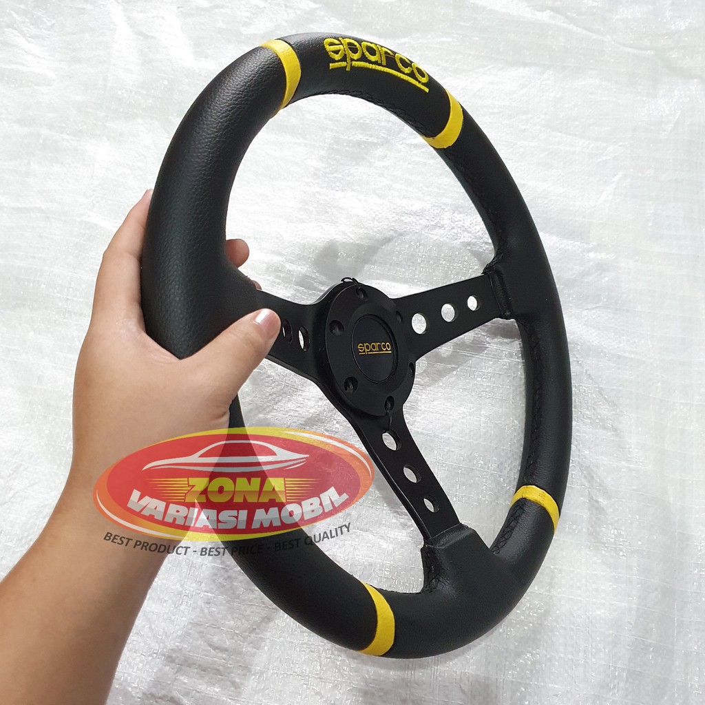 Jual Stir Steer Setir Racing Mobil 14 inch MOMO Palang 3 Spar co Hitam ...