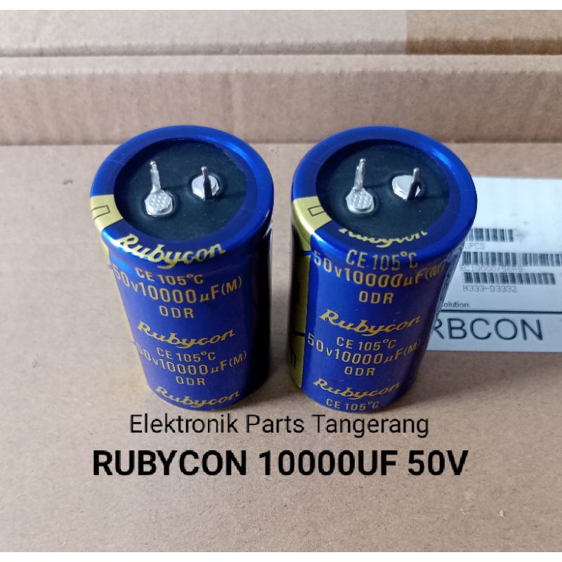 Jual 1 Buah Kapasitor Elco 10000uf 50v Rubycon Capacitor Elco 10000 Uf 50v Elco 50volt 10000uf 2949