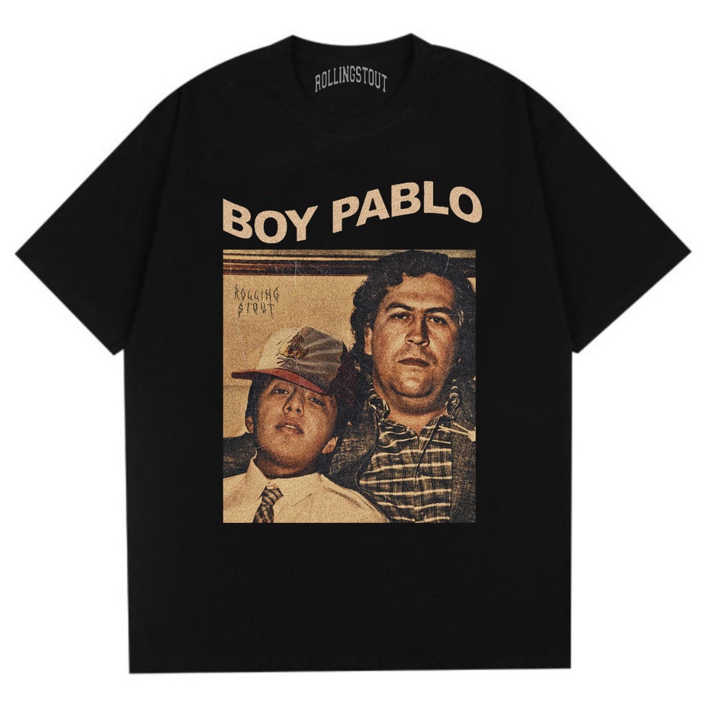 Jual Rollingstout Tshirt - Boy Pablo Escobar | Parodi Band & Film