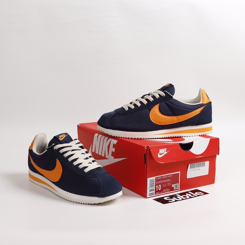 Nike cortez blancas discount marino