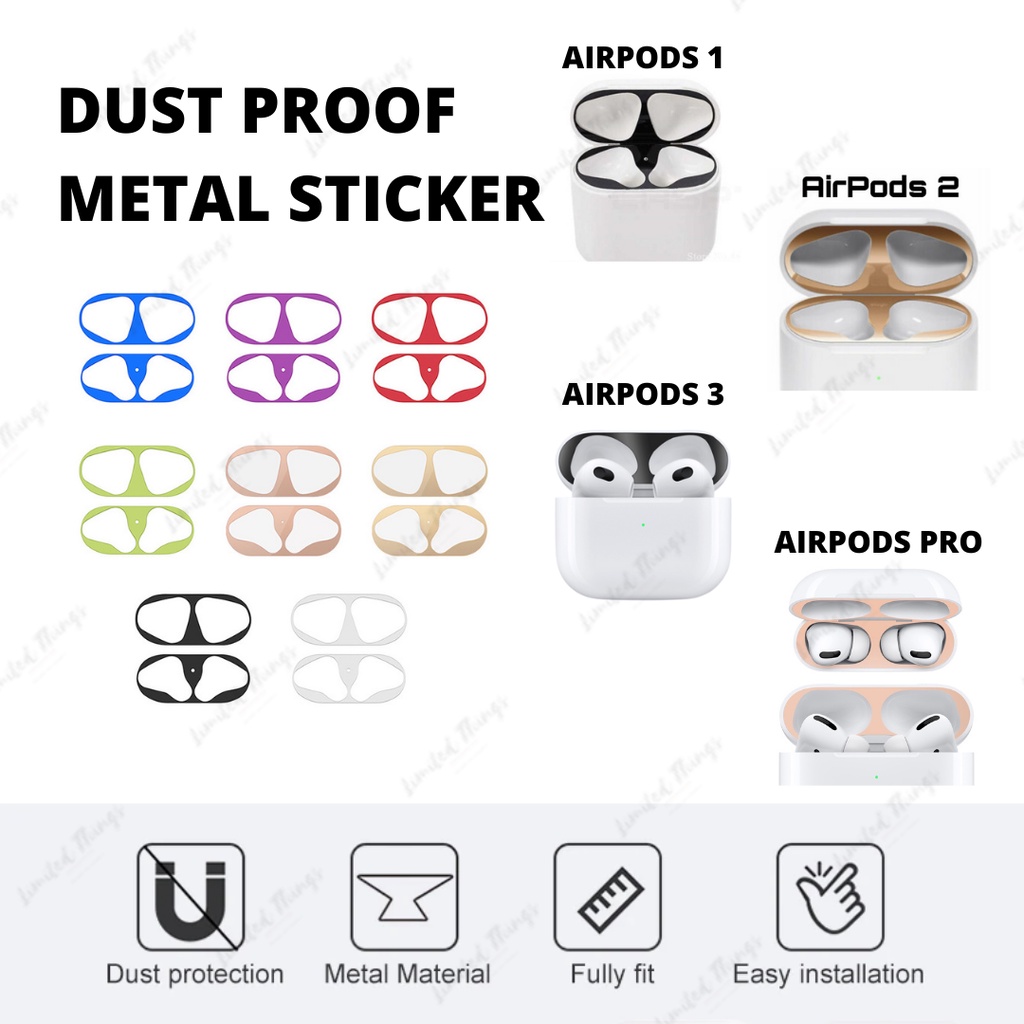 Jual Dust Proof AirPods Gen 1 / 2 / 3 / Pro / Pro2 Protection Anti Debu