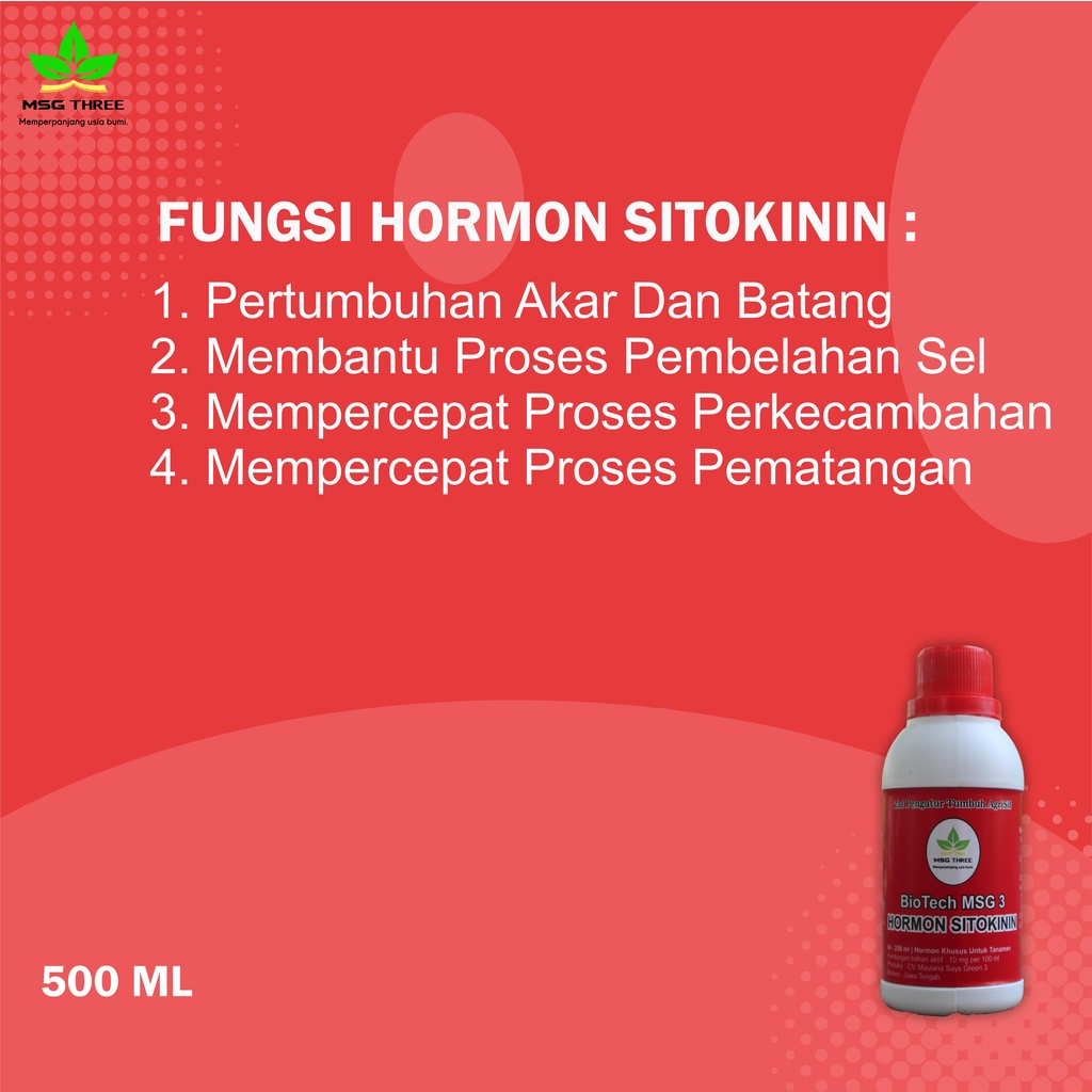 Jual Hormon sitokinin MSG 3 - Pupuk ZPT zat pengatur tumbuh pertumbuhan ...