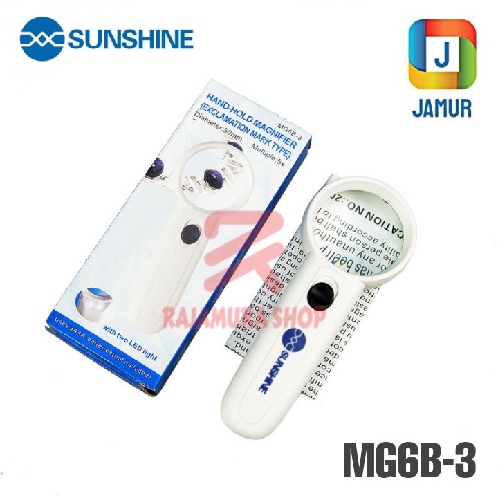 Jual KACA PEMBESAR LED MG6B-3 MAGNIFIER GLASS KACA LOOP LENSA PEMBESAR ...