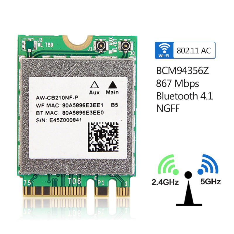 Jual GRATIS ONGKIR Dual band Broadcom BCM94356Z NGFF M.2 WiFi Bluetooth ...