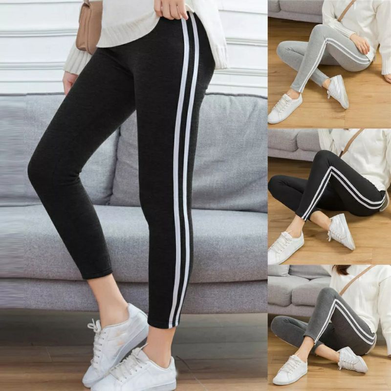 Jual Legging List Strip 2 Legging Olahraga Bahan Spandex Celana Garis 2 ...