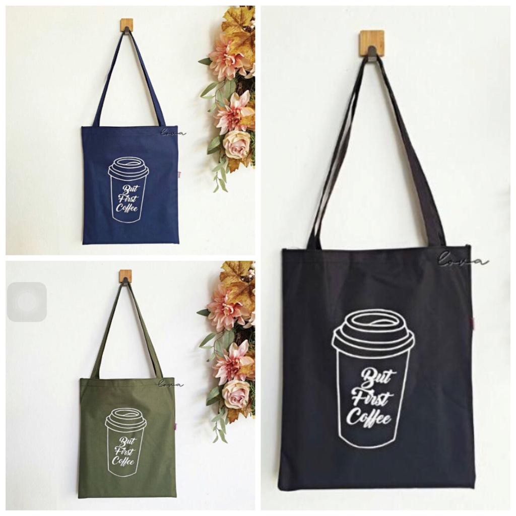 ToteBag FIRST COFFE Totebag Murah Totebag Tas Murah Tas Wanita Tote Bag Kpop Nakula66