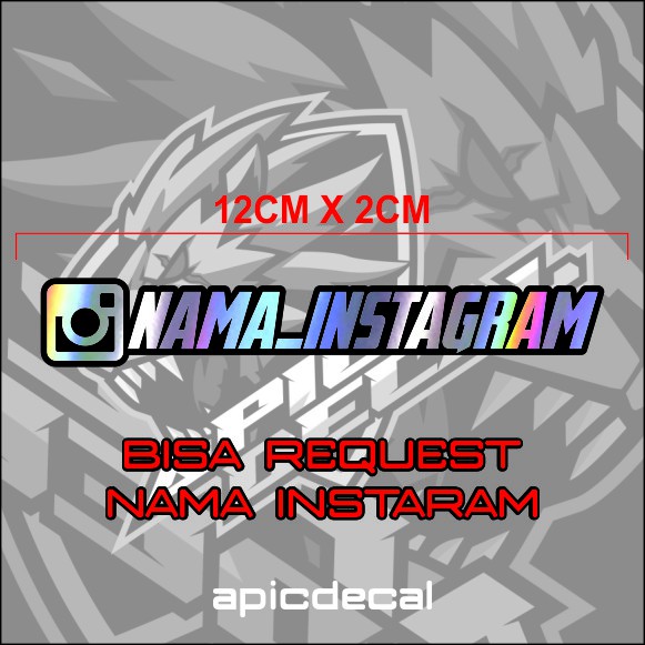 Jual Sticker Nama Sosmed (IG,FB,Twitter) | Shopee Indonesia