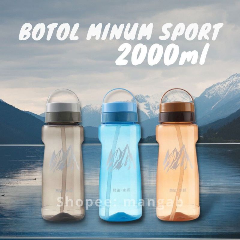 Jual Mbt Jumbo 2 Liter Botol Minum Tempat Air Minum Besar 2000 Ml Shopee Indonesia 2640