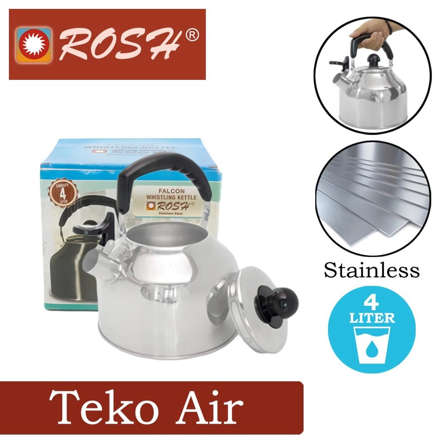 Jual Ketel Teko Air Ceret Air Minum Ukuran 4 Liter Siul Stainless Whistling Kettle Ekonomis 0421