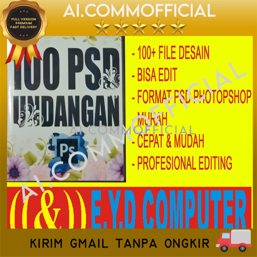 Jual FULL DVD 100 TEMPLATE UNDANGAN FORMAT PSD PHOTOSHOP KOLEKSI DESAIN ...