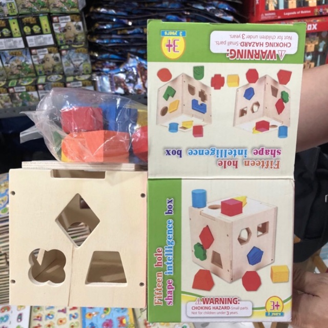 Jual Mainan Kayu Wooden Shape/ Shape intelligence box kayu,. | Shopee ...