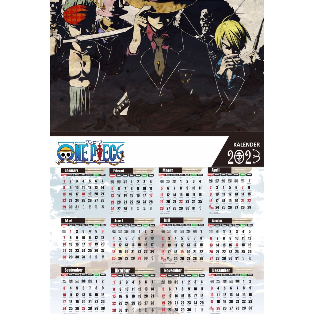 Jual POSTER KALENDER ANIME [ ONE PIECE ] kalender poster kalender