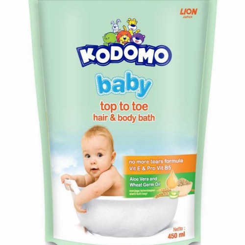 Jual Kodomo Baby Top To Toe Hair Bodybath Aloe Vera 450ml Shopee