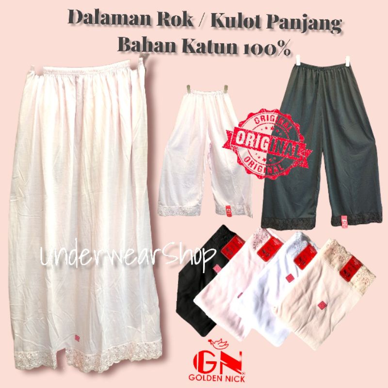 Jual Goldennick-GN Dalaman Rok Pamjang/Dalaman Kulot Pamjang/Inner ...