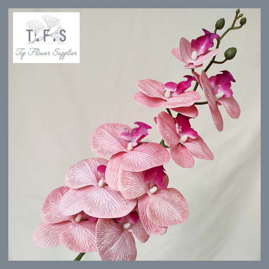 Jual Artificial Flower Real Touch Large Orchids Latex Bunga Anggrek