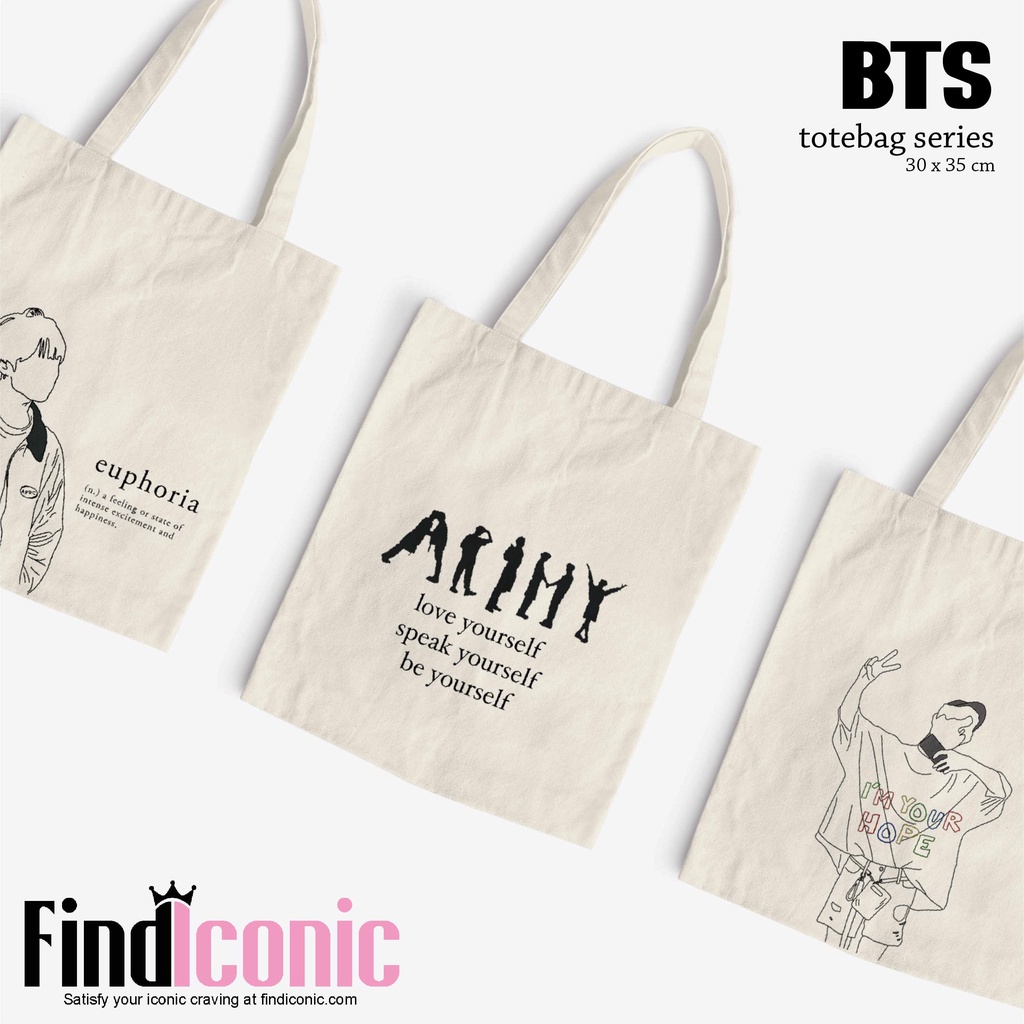 Jual COD - TOTEBAG BTS - TOTEBAG KPOP - TAS BERGAMBAR BAHAN BLACU- BTS ...