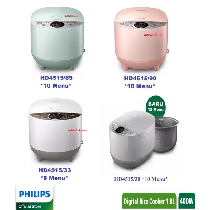Jual promo PHILIPS RICE COOKER HD4515 DIGITAL 1.8L PENANAK NASI HD 4515