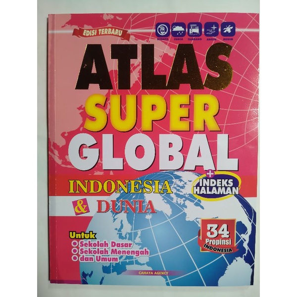 Jual Buku Atlas Besar Super Global Indonesia & Dunia | Shopee Indonesia