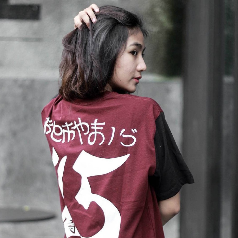 Jual Kaos Tshirt Distro Memphis Origins Marun Kombinasi pendek - Kaos