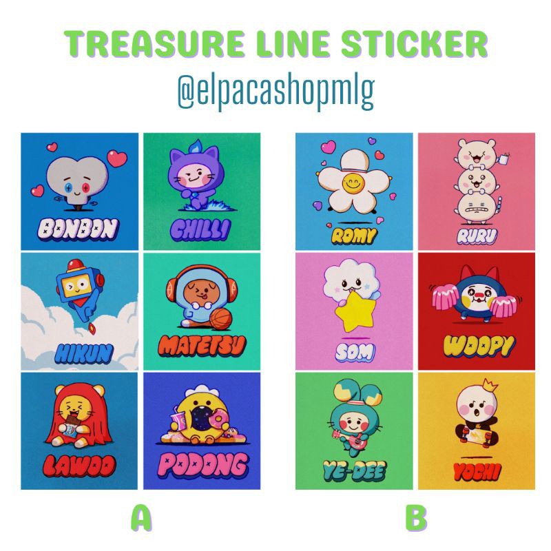 Jual TRUZ TREASURE LINE CHARACTER STICKER STIKER | Shopee Indonesia