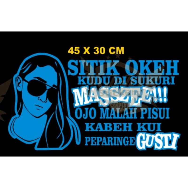 Jual Sticker Cutting Gambar Dengan Kata Kata Lucu Untuk Kaca Atau Pintu Truck Pickup Mobil Dll 4263