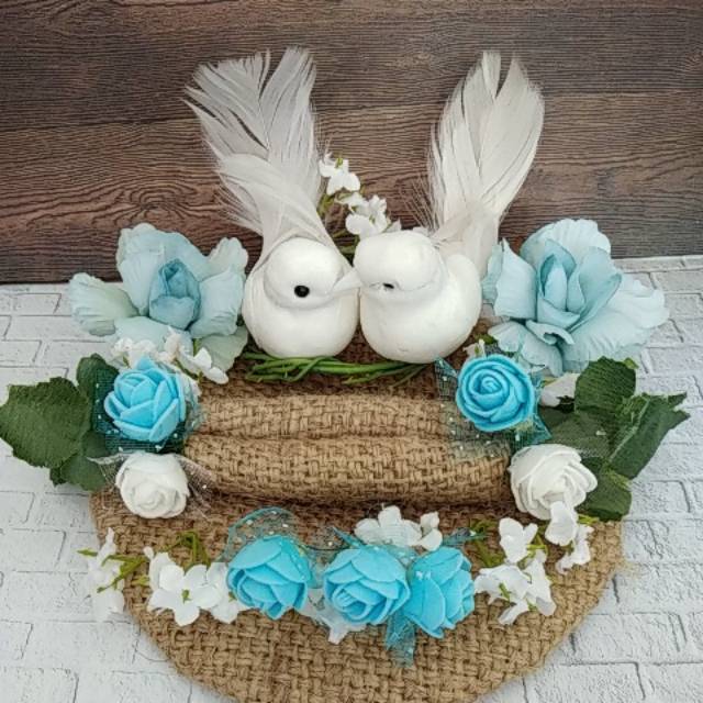 Jual Tempat cincin pernikahan rustic nuasa biru elegant mahar cincin ...