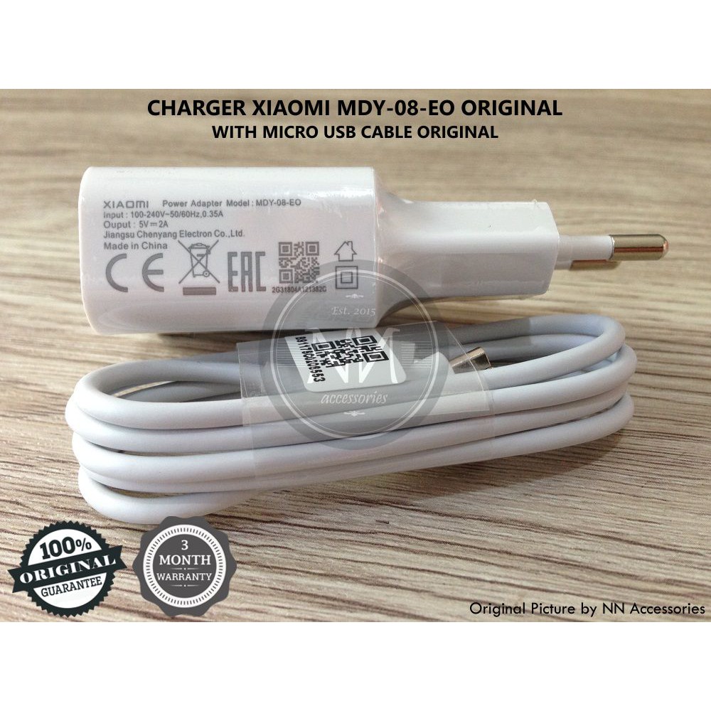 CHARGER XIAOMI 2A REDMI 5A 6A 7A REDMI NOTE 5A PRO S2 Y1 Y2 Y3  ORIGINAL